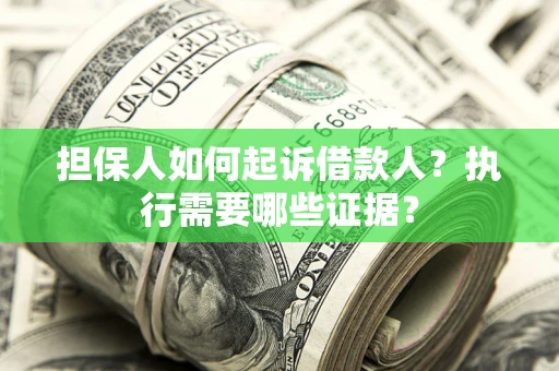 武汉担保人如何起诉借款人？执行需要哪些证据？