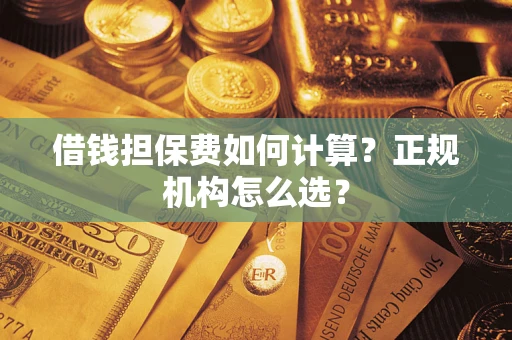 武汉借钱担保费如何计算？正规机构怎么选？
