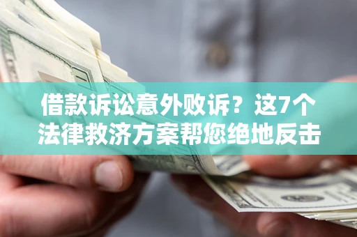 武汉借款诉讼意外败诉？这7个法律救济方案帮您绝地反击！