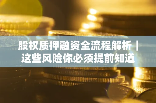 武汉股权质押融资全流程解析｜这些风险你必须提前知道