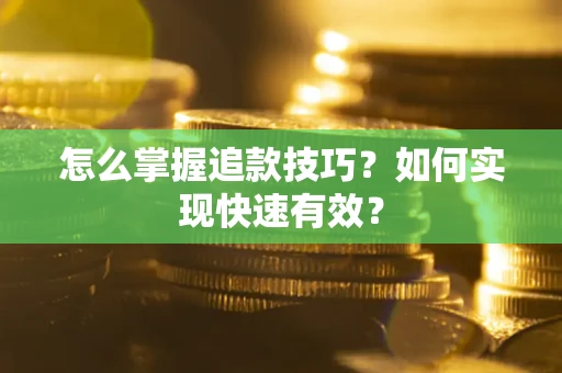 武汉怎么掌握追款技巧？如何实现快速有效？