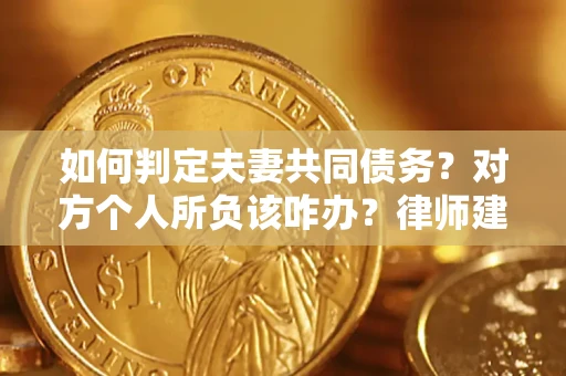 武汉如何判定夫妻共同债务？对方个人所负该咋办？律师建议
