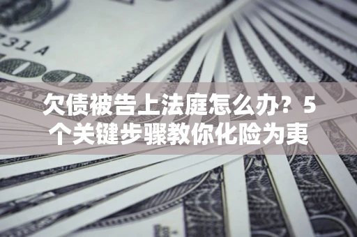 武汉欠债被告上法庭怎么办？5个关键步骤教你化险为夷